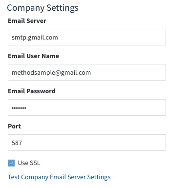 what are the email settings for gmail